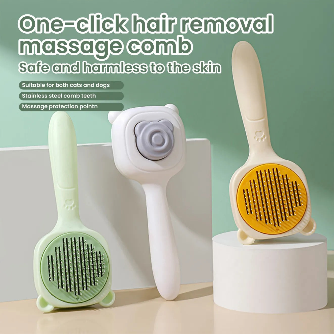 Pet Spray Comb, One-key Spray, Deep Hair Removal, Multi-functional Care, One Comb For Multiple Purposes, Suitable For A Variety Of Pets
