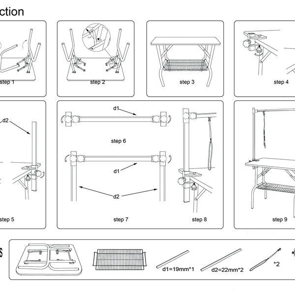 36 Inch Foldable Dog Pet Grooming Table