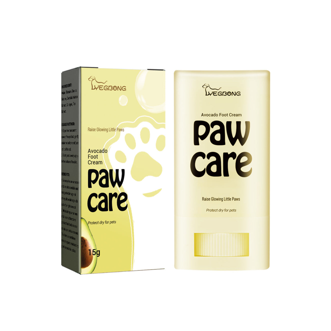 Yegbong Pet Avocado Foot Balm Pet Cat & Dog Foot Cleansing Care, Moisturizing And Crack-proof Care