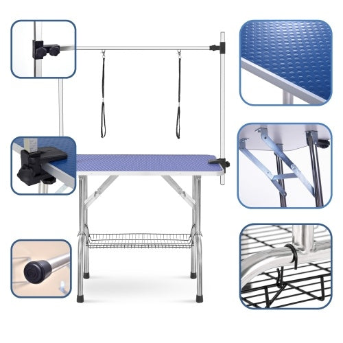 Large Pet Dog And Cat Grooming Table With Adjustable Arms And Clips Large Heavy Duty Animal Grooming Table 42 Inches