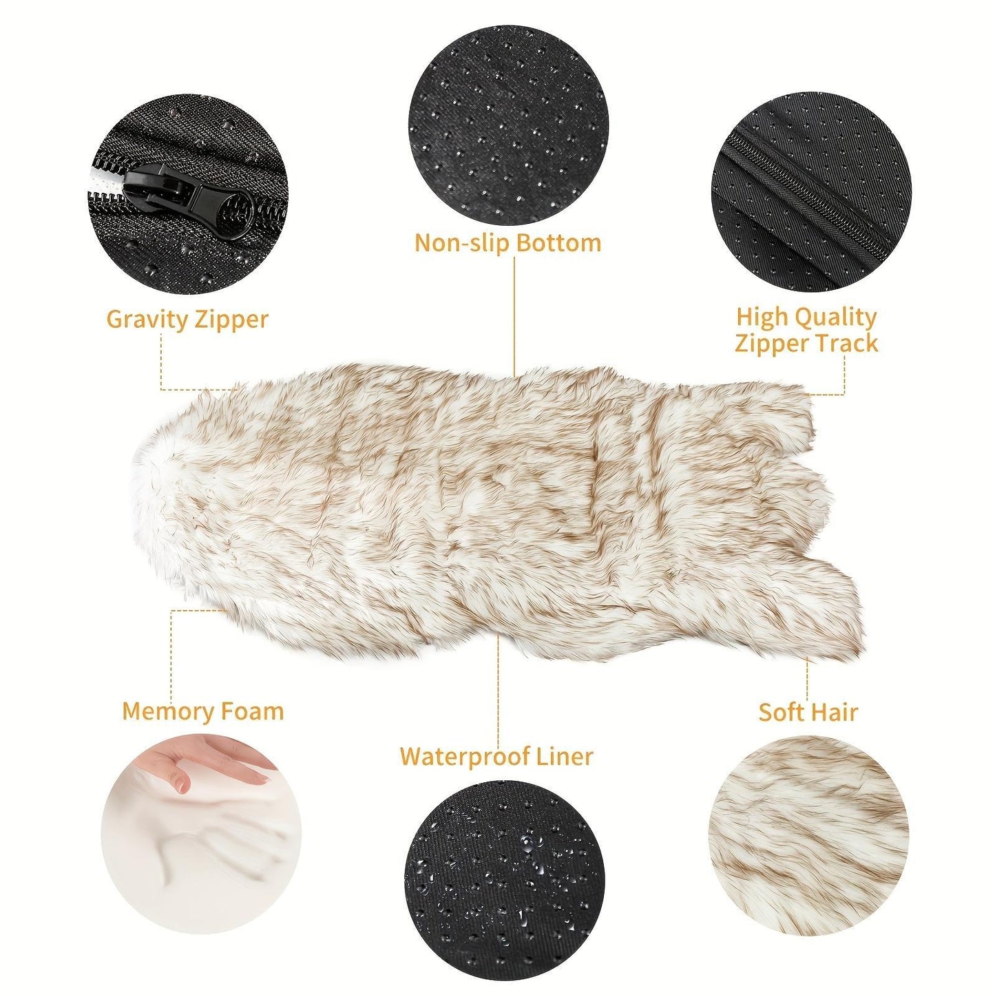 Luxury Faux Fur 5 Inches Thick Super Soft Memory Foam Dog Bed With Soft Removable Please Note That This Product Is Shipped By Yourself For The Average Shipping Cost