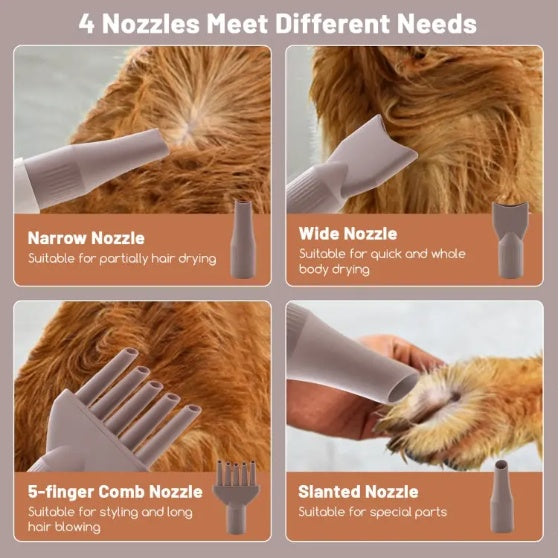 1 Pc Dog Cat Hair Blower With Negative Ion Function And Adjustable Temperature